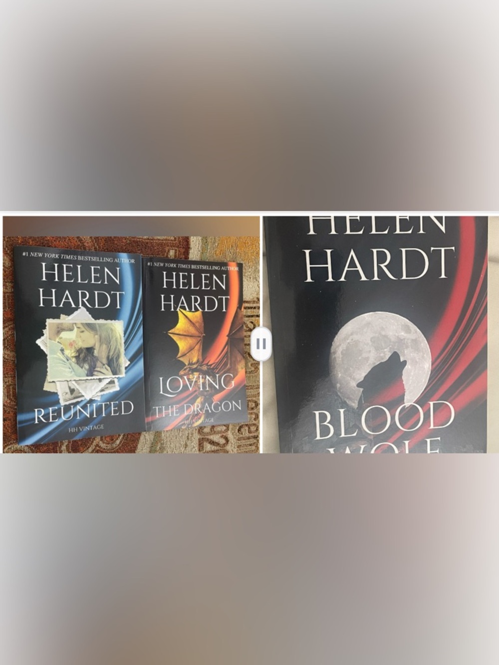 Lot of 3 HELEN HARDT HH Vintage  Loving the Dragon Reunited Blood Wolf